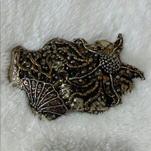 Gold and Silver Starfish Belt Buckle